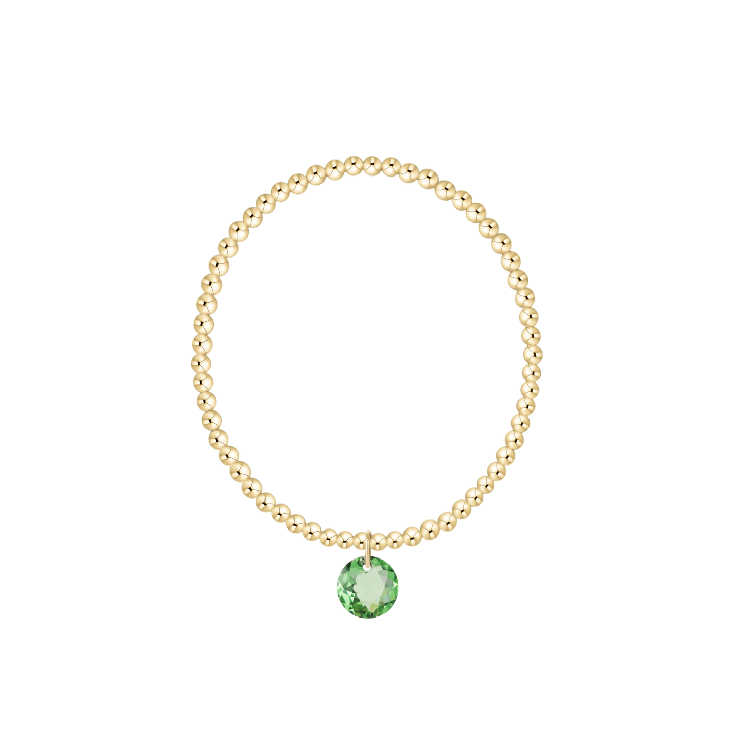 Classic Gold 3mm Bracelet - Reflection Charm