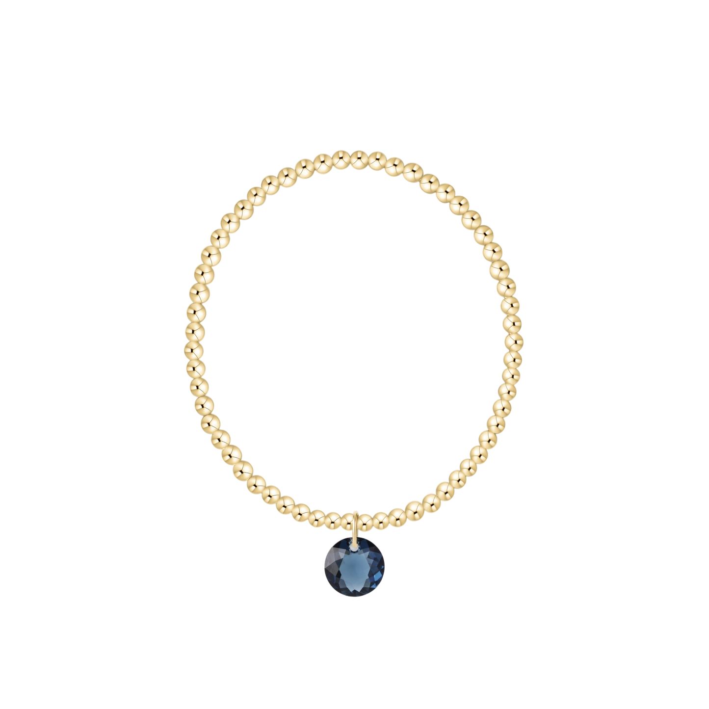 Classic Gold 3mm Bracelet - Reflection Charm