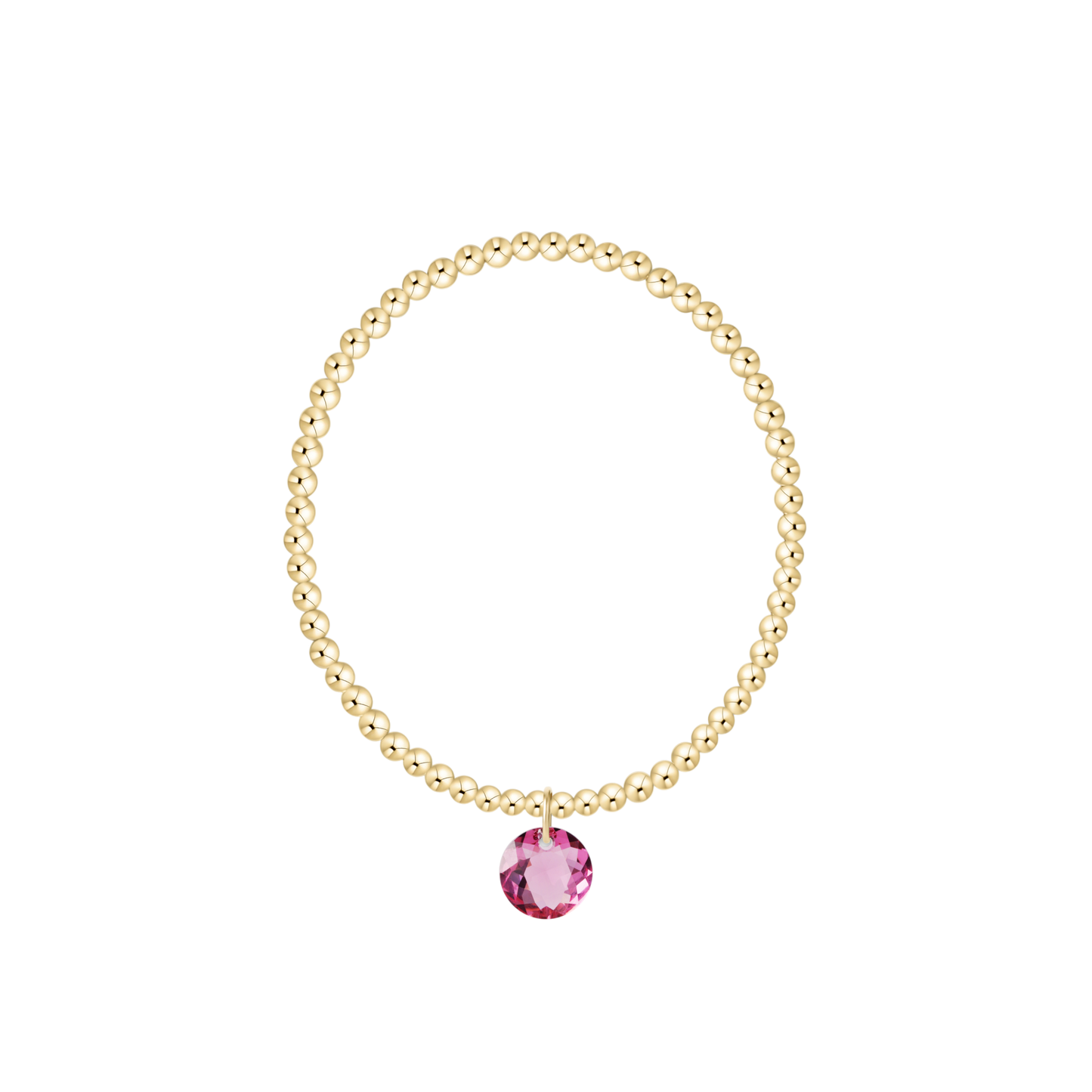 Classic Gold 3mm Bracelet - Reflection Charm