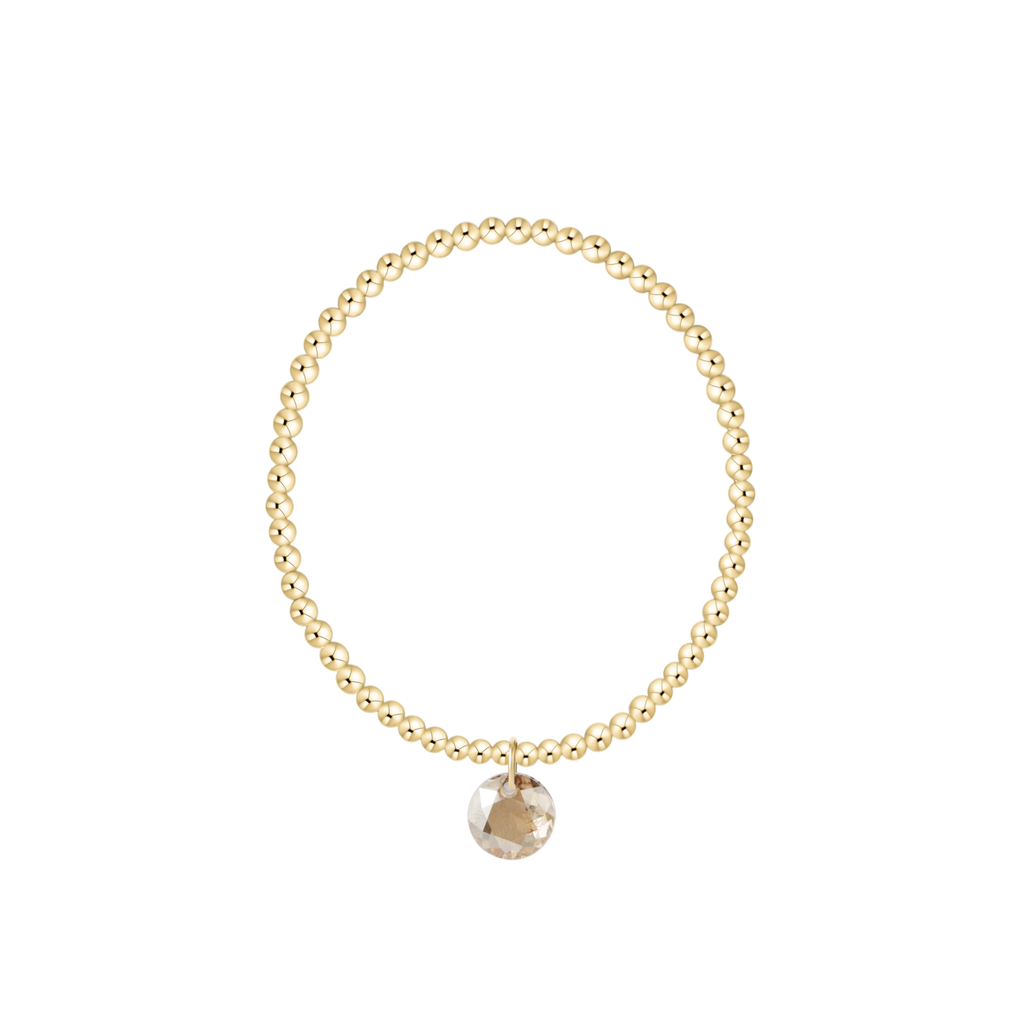 Classic Gold 3mm Bracelet - Reflection Charm