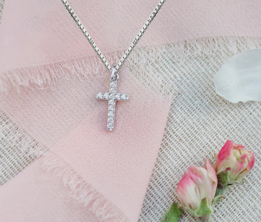 Children's  Sterling Silver Cross Necklace