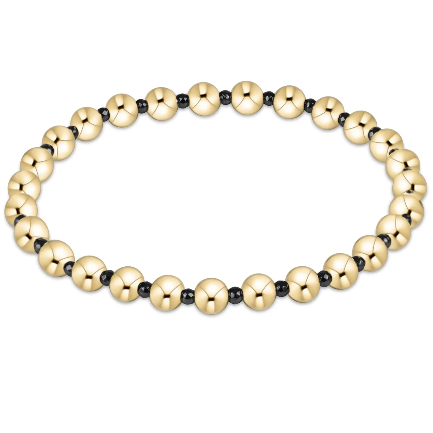 Faceted Hematite Grateful Pattern 5mm Bead Bracelet