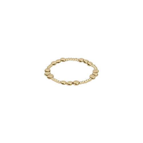 Honesty Joy Pattern 6mm Bead Bracelet - Gold