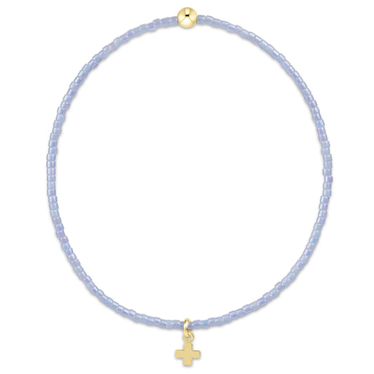 Hope Classic Ocean Mist Bracelet - Signature Cross Small Gold Charm