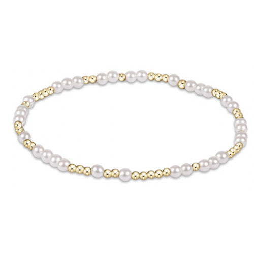 Hope Unwritten 3mm Bead Bracelet - Pearl