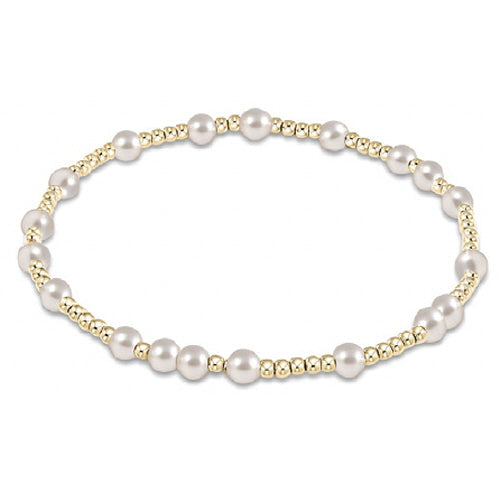 Hope Unwritten 4mm Bead Bracelet - Pearl