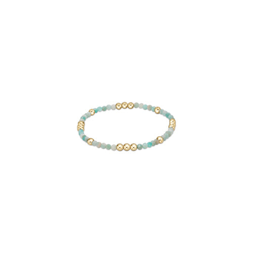 Worthy Pattern 4mm Bead Bracelet - Amazonite