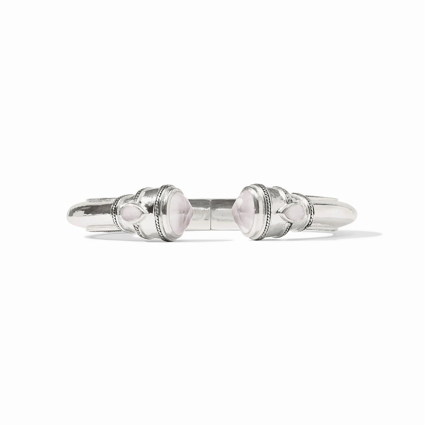 Cannes Silver Demi Cuff - Iridescent Clear Crystal