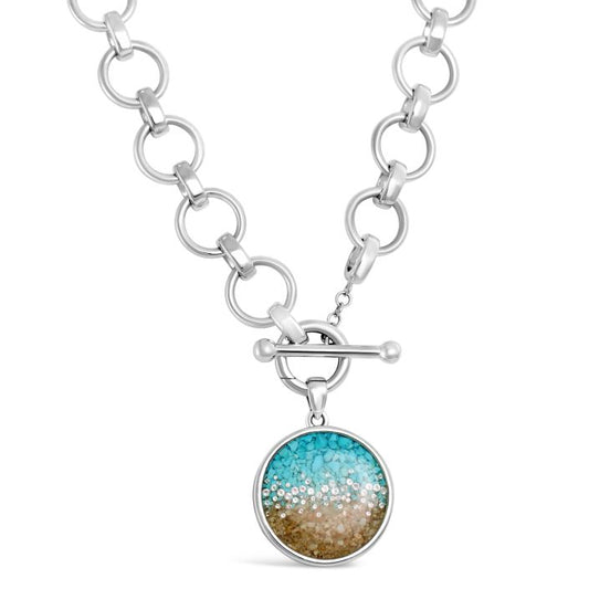 The Mediterranean Necklace - Diamond & Turquoise Gradient