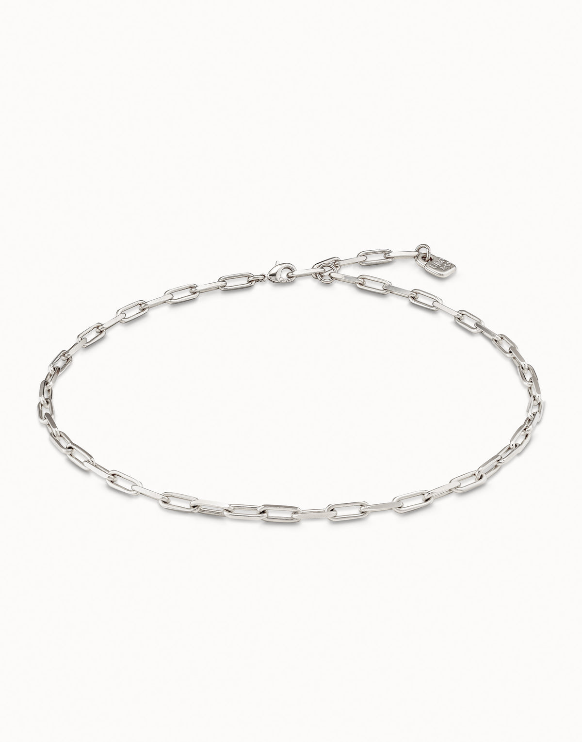 Cadena 9 - Short link chain charm necklace - Silver