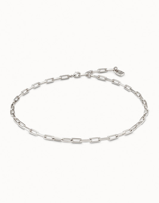 Cadena 9 - Short link chain charm necklace - Silver