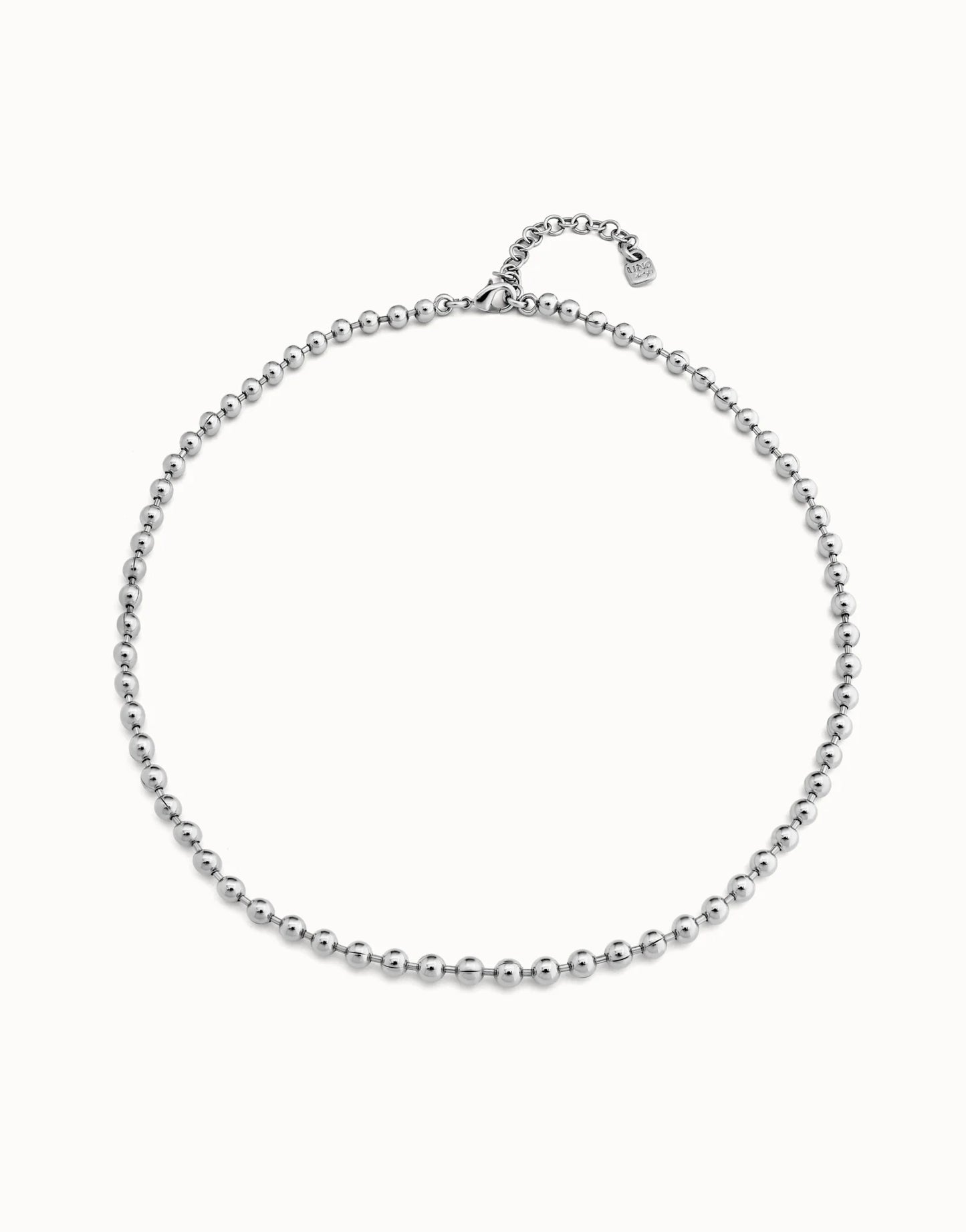 Emotions - Beaded chain necklace - Silver