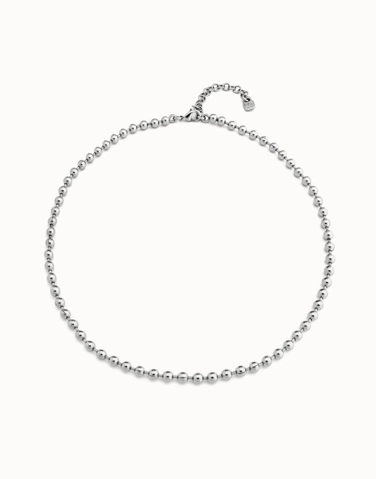Emotions - Beaded chain necklace - Silver