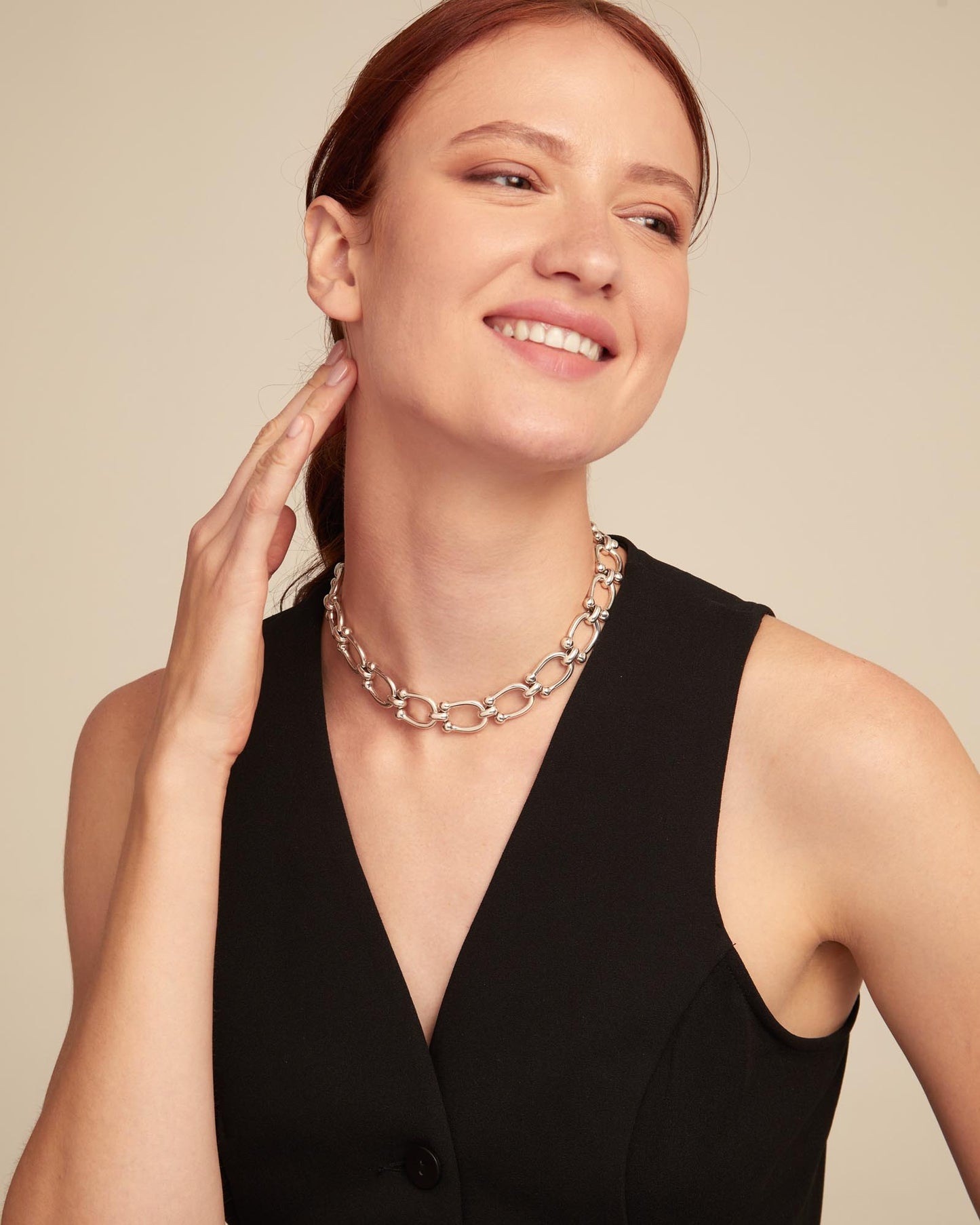 Serotonin - Short link chain necklace - Silver
