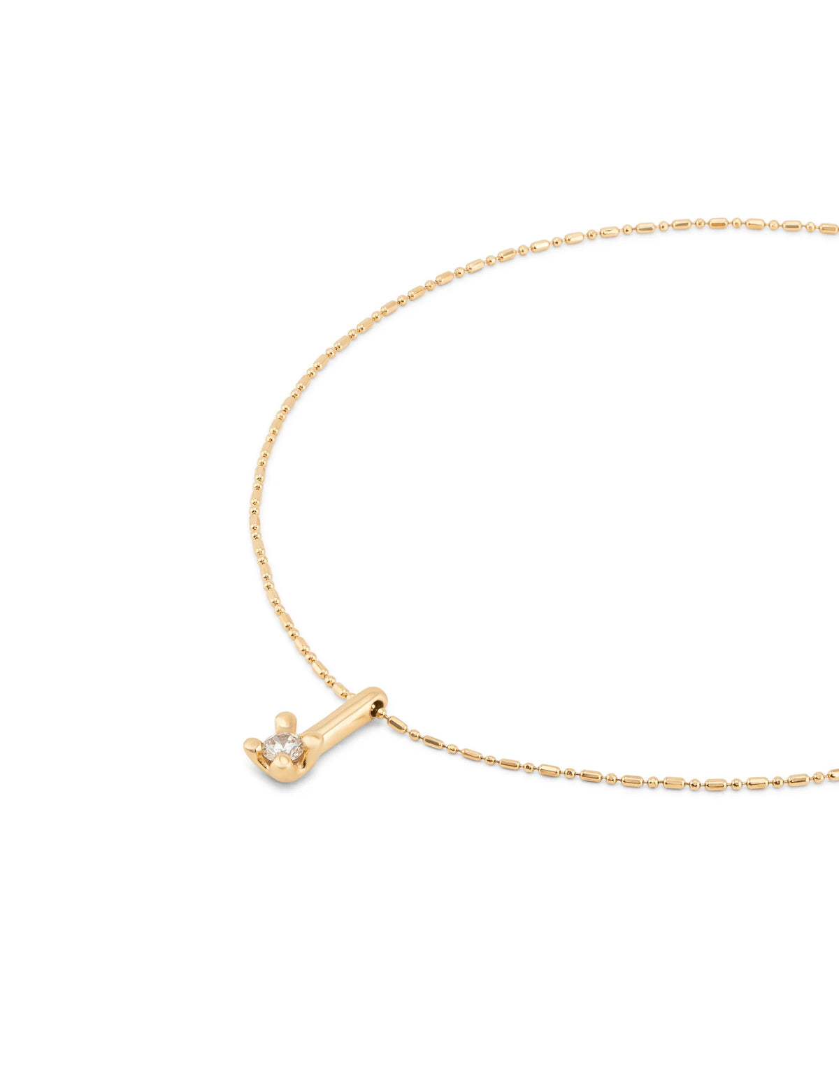 Divine - Short chain necklace with white cubic zirconia - Gold