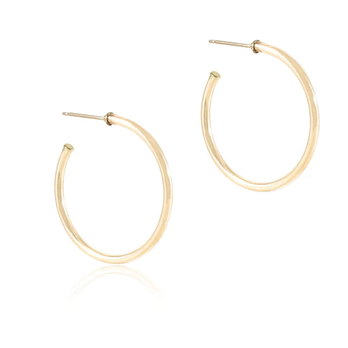 Round Gold Post 1.25" Hoop - 2mm