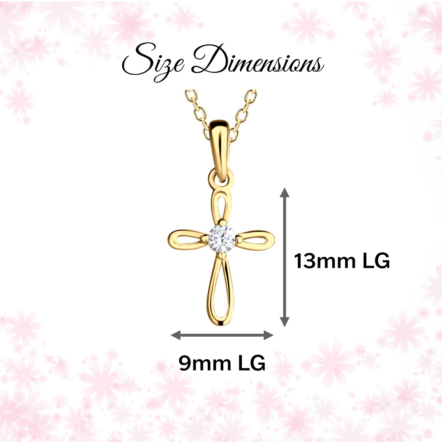 Children's 14K Gold-Plated Cross Necklace