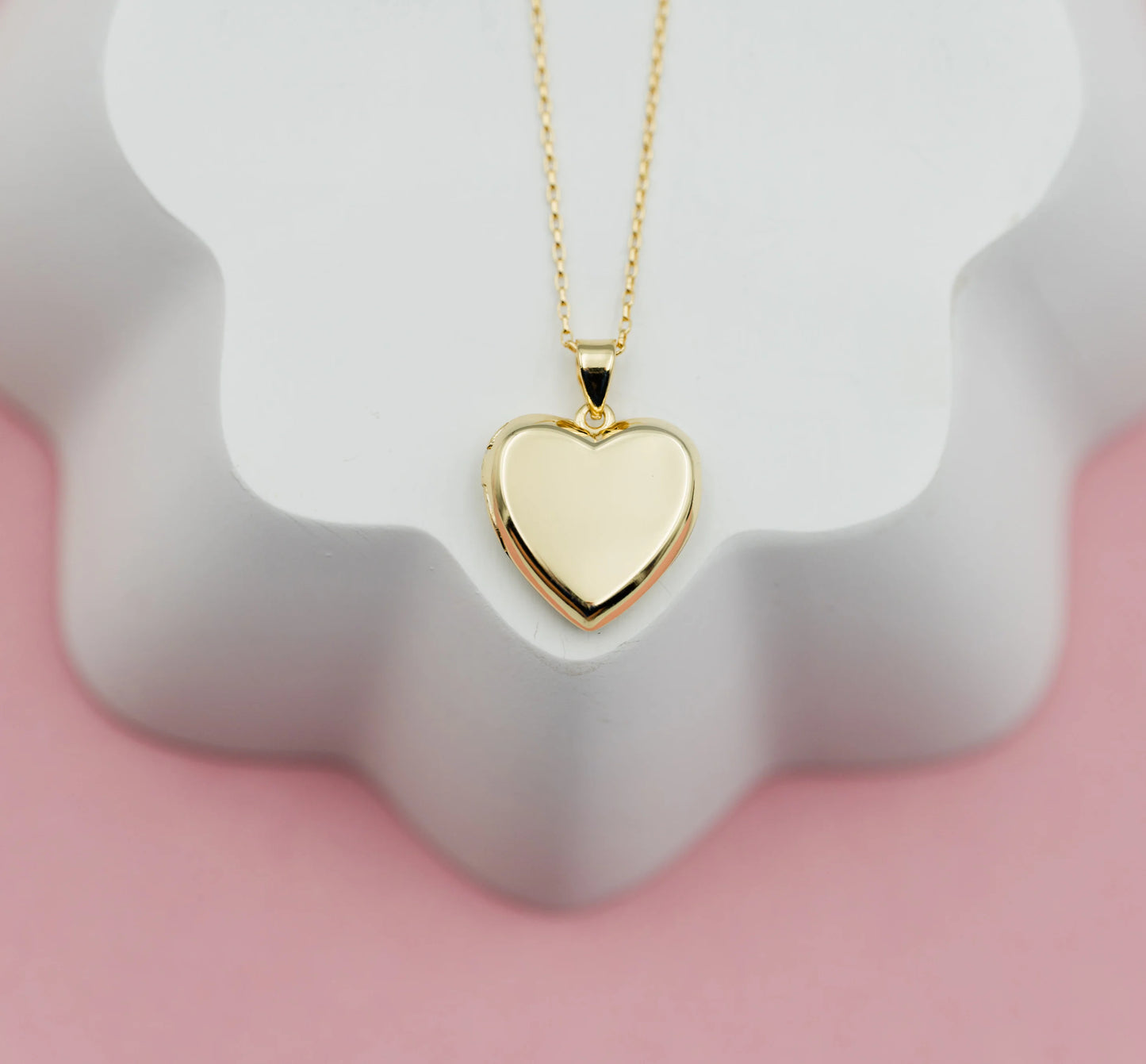 Children's 14K Gold-Plated Heart Locket Necklace