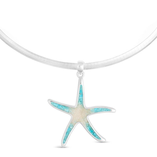 Starfish Necklace - Turquoise Gradient