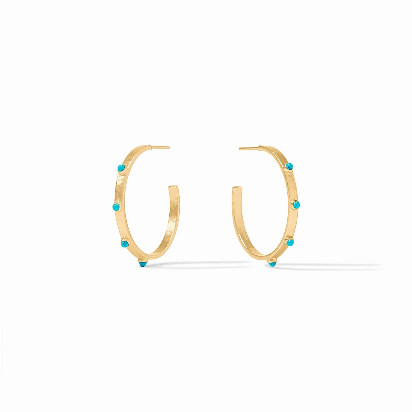 Crescent Stone Hoop