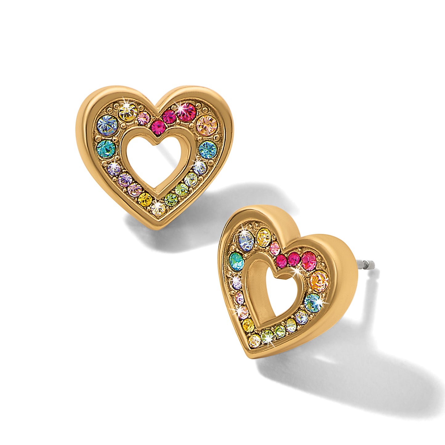 Enchanting Gem Heart Earrings