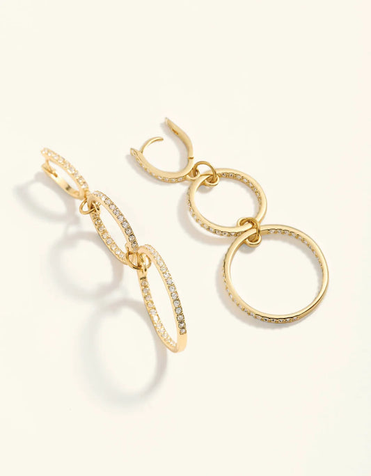 Dazzle Ring Earrings Crystal