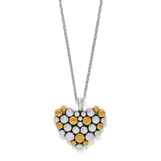 Pebble Edge Heart Necklace