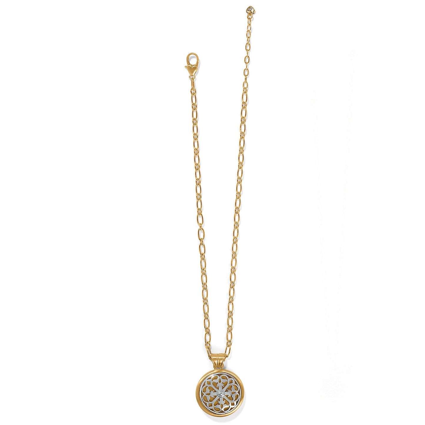 Ferrara Two Tone Luce Large Pendant Necklace