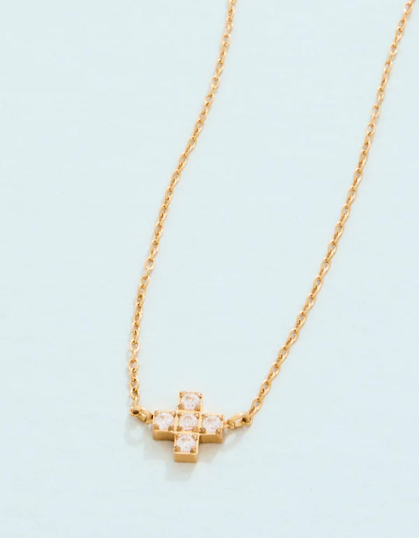 Mini Cross Necklace 16''