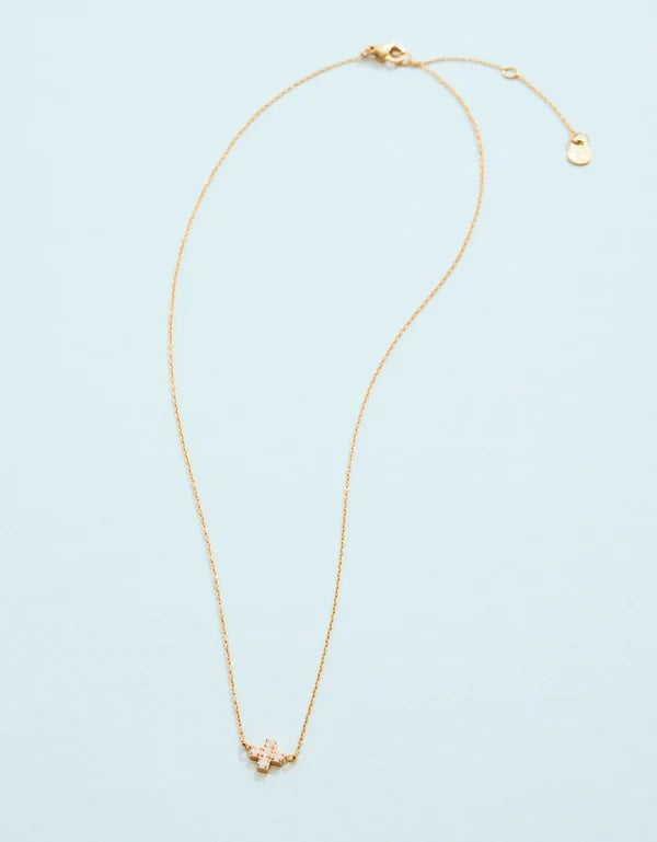 Mini Cross Necklace 16''