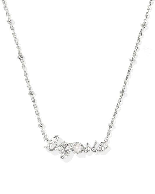 Big Sis Silver Short Pendant Necklace