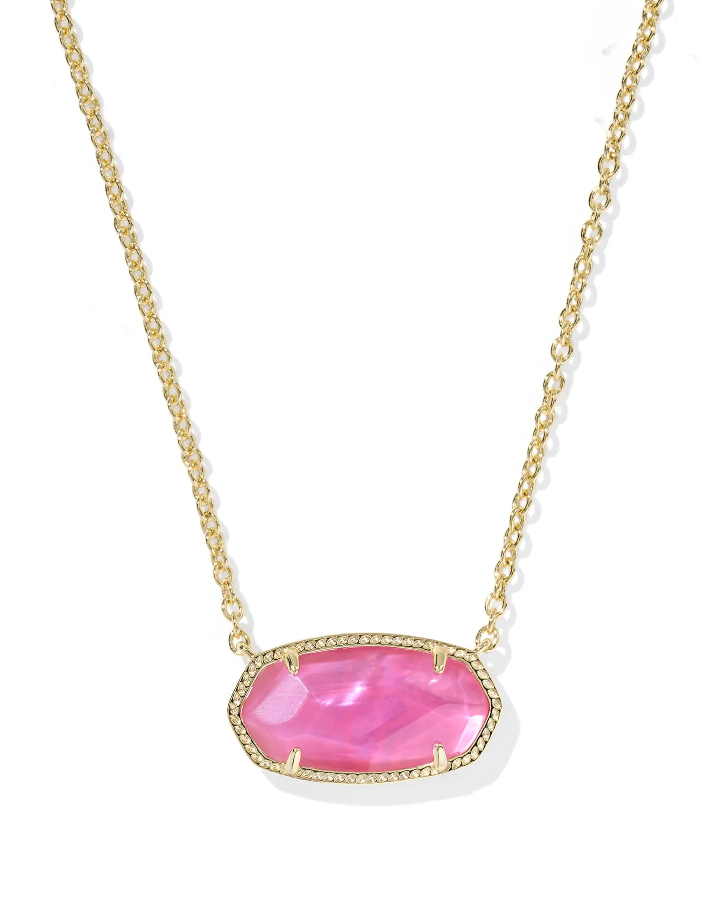 Elisa Gold Statement Pendant Necklace in Azalea Illusion