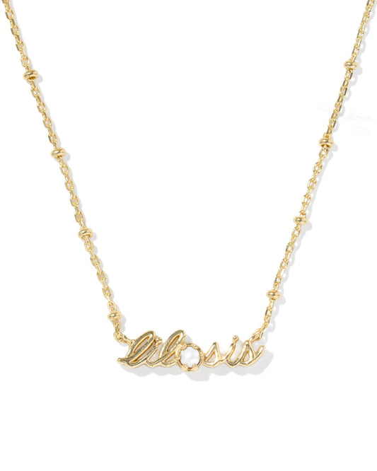 Lil Sis Gold Short Pendant Necklace