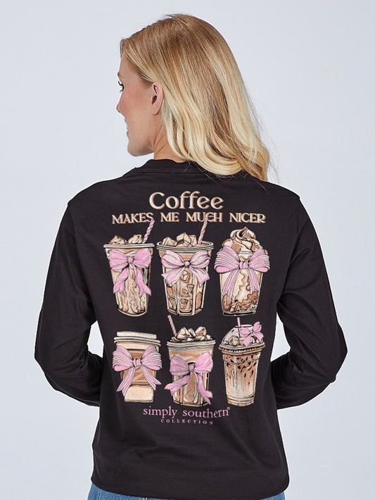 Coffee Makes Me Nicer Long Sleeve Shirt