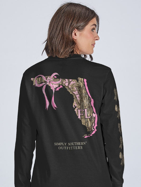 Camo Florida Ribbon Long Sleeve Tee