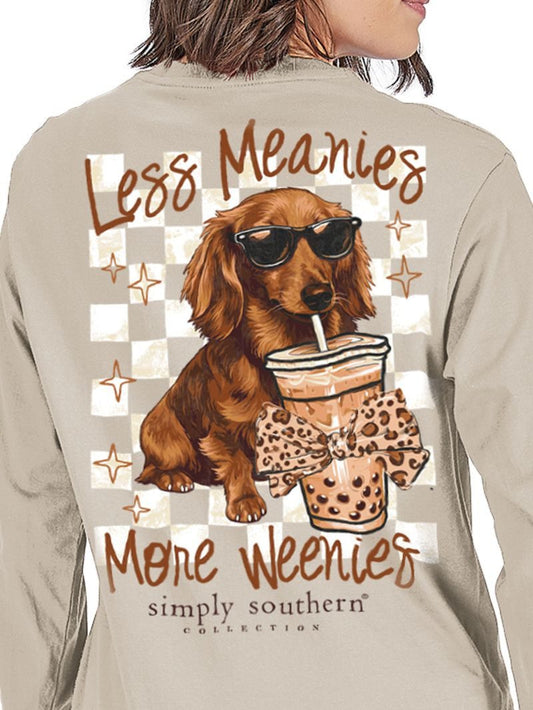 Less Meanies More Weenies long sleeve tee