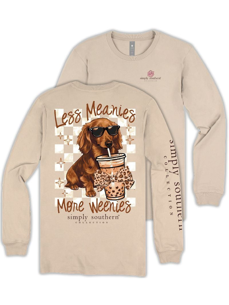 Less Meanies More Weenies long sleeve tee