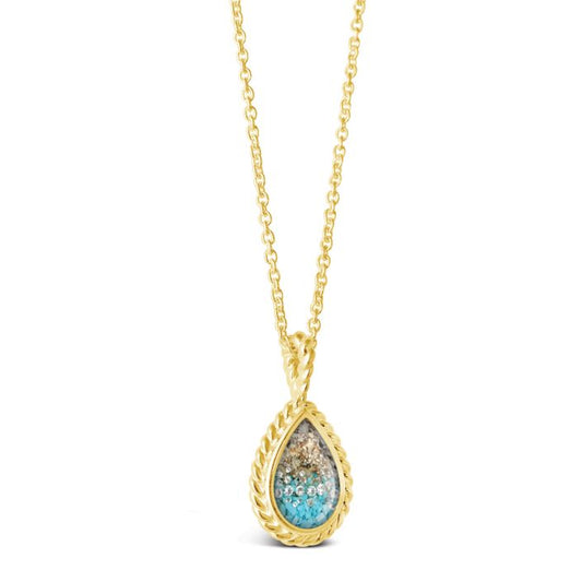 Modern Mermaid Necklace by Captain Kate - 14k Gold Vermeil - Diamond & Turquoise Gradient