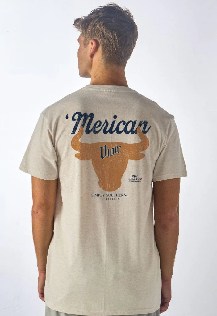 'Merican Dude Bull tee