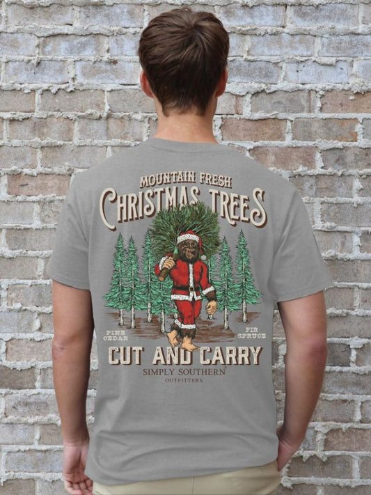 Cut and Carry Santa Sasquatch Tee