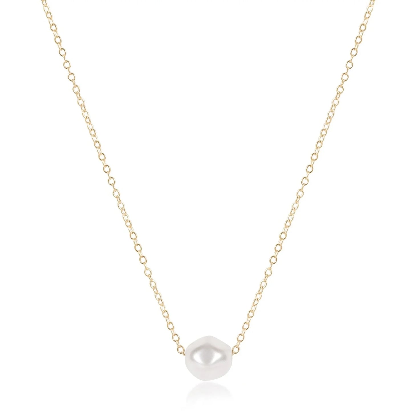 16" Necklace gold - admire pearl