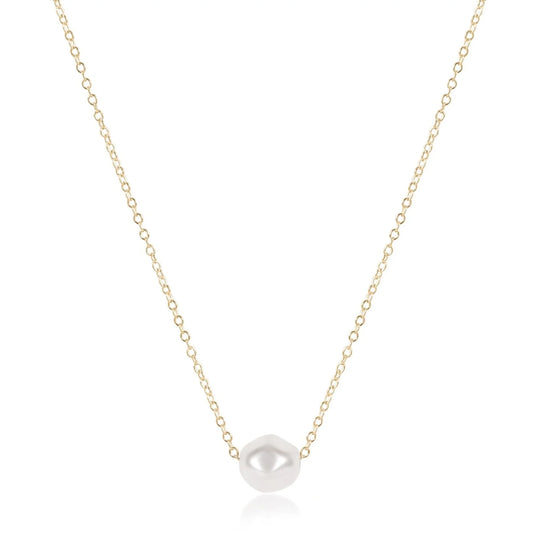 16" Necklace gold - admire pearl