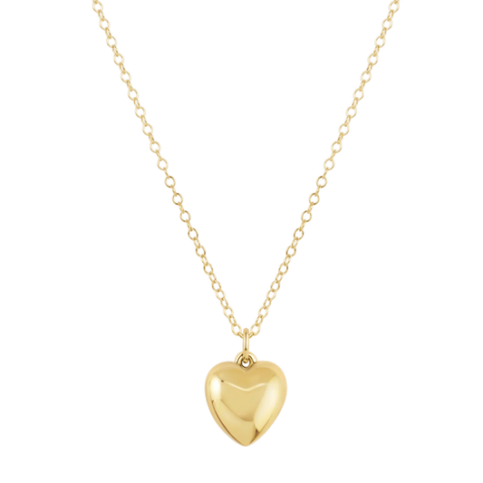 16" Necklace Gold - Love Plush Gold Charm