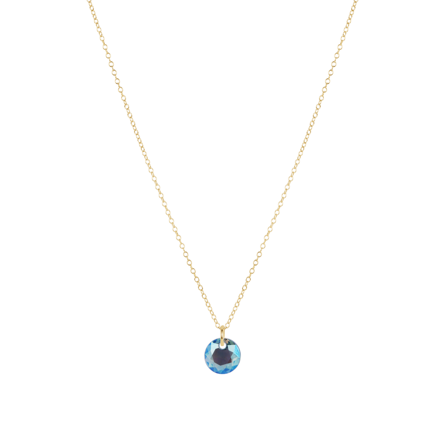 16" Necklace Gold - Reflection Small Charm