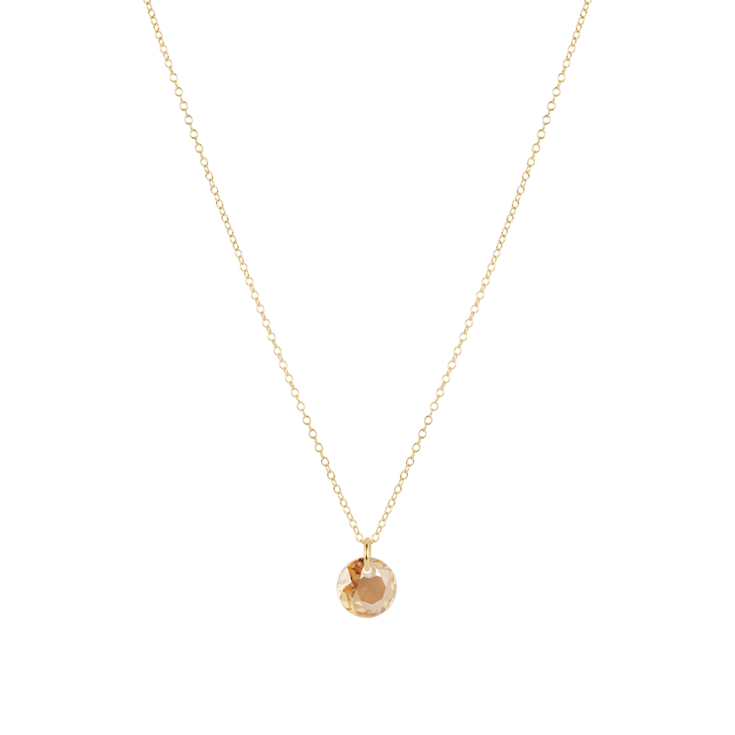 16" Necklace Gold - Reflection Small Charm