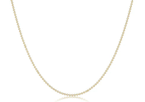 17" Choker Classic Beaded Chain - Gold