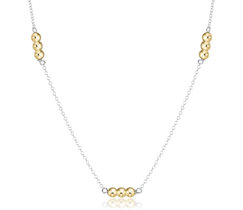 17" Choker Joy Simplicity Chain Sterling Mixed Metal - 3mm Gold