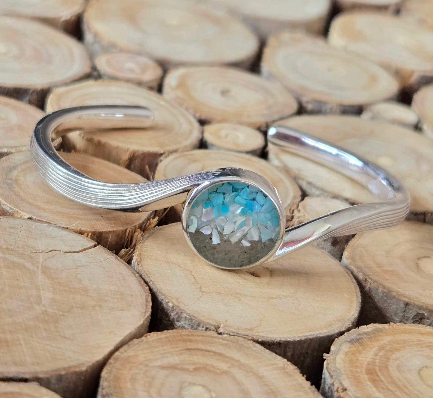 Ocean Waves Cuff Bracelet - Ocean Gradient