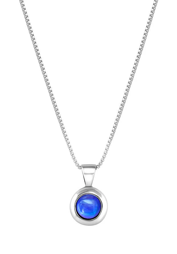 Teeny Tiny Pendant - Blue Polished