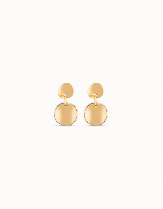Escamas Scales - Circle drop earrings - Gold